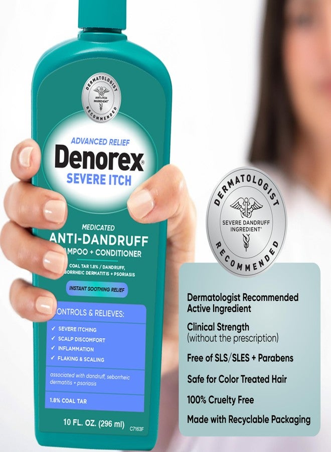 Denorex Advanced Relief Severe Itch AntiDandruff Shampoo & Conditioner, Formulated with Menthol to Relieve Scalp Irritation, 10oz - Image 4